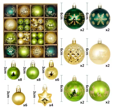 44 pcs of Christmas decor