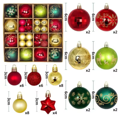 44 pcs of Christmas decor