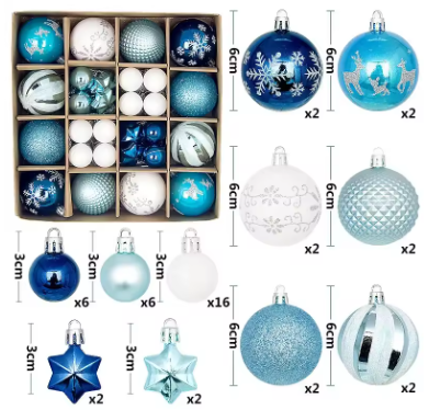 44 pcs of Christmas decor