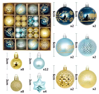 44 pcs of Christmas decor