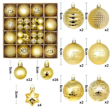 44 pcs of Christmas decor