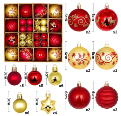 44 pcs of Christmas decor