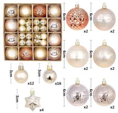 44 pcs of Christmas decor