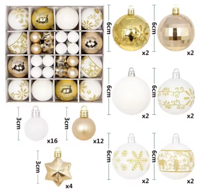 44 pcs of Christmas decor
