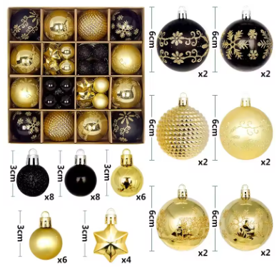 44 pcs of Christmas decor