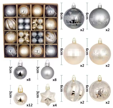 44 pcs of Christmas decor