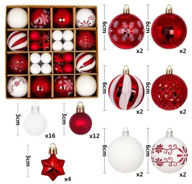 44 pcs of Christmas decor