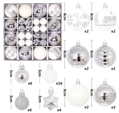 44 pcs of Christmas decor