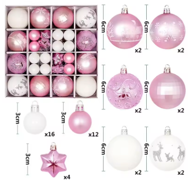 44 pcs of Christmas decor